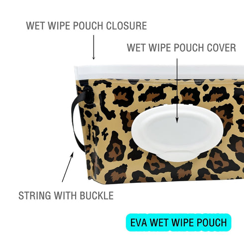 (3 Pack) Portable Wet Wipe Pouch, Reusable Refillable Travel Wipes Holder & Case, Lightweight Flushable Diaper Wipes