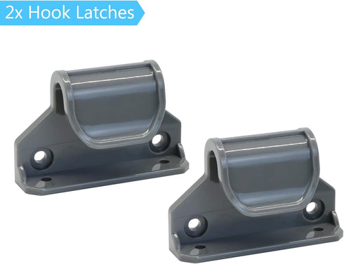 Retractable Baby Gate Hardware, Pet Gate with Cat Door, Wide Baby Gate Replacement Parts Kit, Gray Wall Mounting