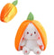 2PCS Reversible Bunny Plush - Carrot & Strawberry - Easter Stuffed Animal Toy - Cute Rabbit Gift for Kids (1pcs 13.8")