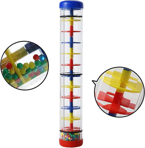 Rainmaker 12 inch Rain Stick for Babies, Rattle Tube Shaker Music Sensory Auditory Instrument Toy for Baby
