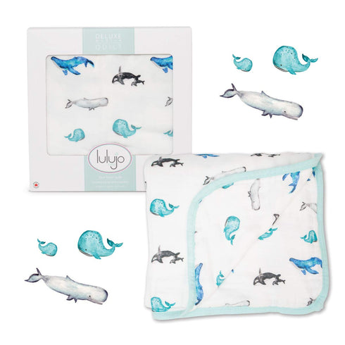 Lulujo Baby 4-Layer Blanket| Unisex Softest Bamboo Viscose Muslin Quilt Blanket with