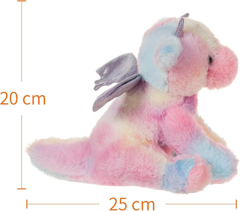 Apricot Lamb Toys Colorful Plush Dragon Dinosaur - 8 Inch Soft Cuddly Stuffed Animal for Child