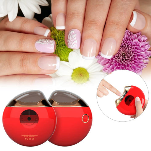 Trimmer Set Electric Nail Clippers for Baby Adults Seniors, Automatic Nail Manicure with Nail File Red