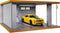 1/24 Scale Wooden Parking Garage Display Case for Diecast Cars with LED Light and Acrylic Cover