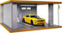 1/24 Scale Wooden Parking Garage Display Case for Diecast Cars with LED Light and Acrylic Cover