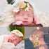 VOBOBE Baby Girl Nylon Headbands, Infant Flower Elastic Hair Band Bows Wraps, Pack of 3 (A-Beige)