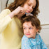Baby Hair Brush and Comb Set for Newborns & Toddlers | Natural Soft Goat Bristles | Ideal for Cradle Cap (Blue)