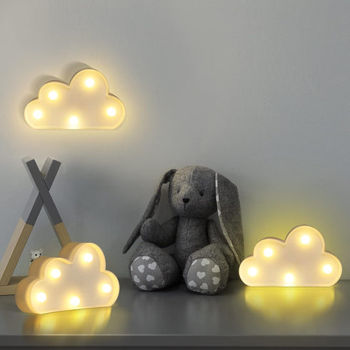 3 clothmile Pcs LED Cloud Night Light Can Be Hung On The Wall Kids Room Room Light, Suitable for Birthday Party Holiday