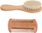 Walfront Wooden Baby Hair Brush and Comb Set Soft Goat Bristle Brush