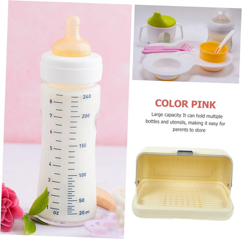 KOMBIUDA Baby Bottle Drying Rack Organizer Cover Cup Storage for Kitchen Dustproof Bottle Holder for -Saving Draining