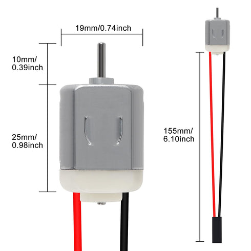 12 Pack 1.5V-6V Type 130 Miniature DC Motors for Arduino Hobby Projects