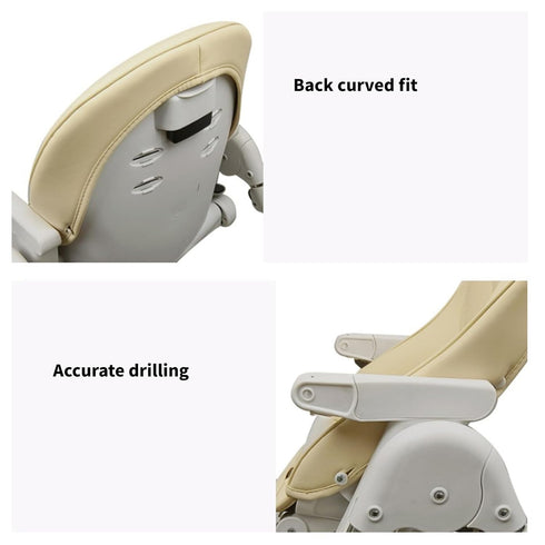 Montesy Set 5-Point Baby Highchair Cushion PU Leather Seat Insert Crotch Protector Feature Wide Compatibility
