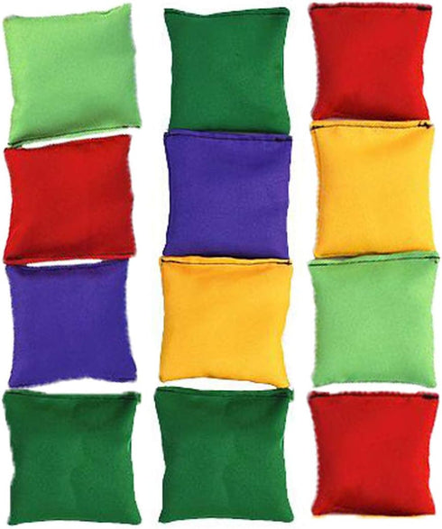 12 Pack 2inch/5cm Nylon Bean Bags for Outdoor Yard Games, Family Fun Bean Bag Toss Carnival Toy