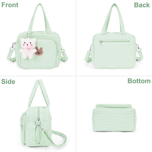 Lushandy Baby Diaper Bag Tote, Mom Bag Crossbody Diaper Bags Baby Travel Bags for Girl Paaleras Para Bebe (Green
