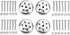 Hub Wheel Rims with Soft Rubber Tires, 4WD Aluminum Alloy Wheel Hub for WPL C14 C24 B14 B24 B16 B36 RC Car