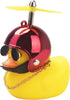 Wonuu Rubber Duck Car Ornaments, Yellow Duck Dashboard Decorations with Cool Glasses and Propeller Helmet