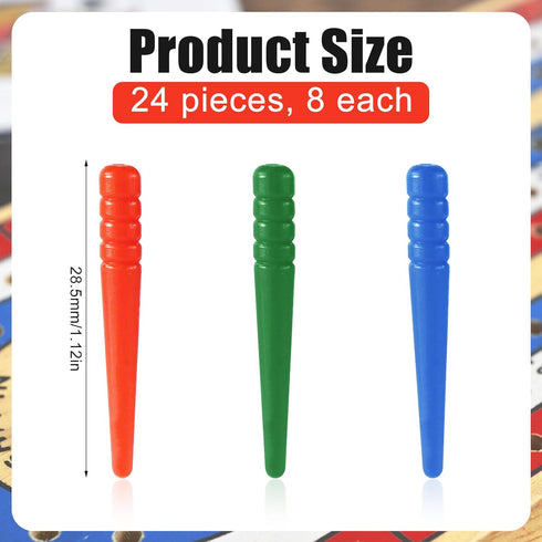 NQEUEPN 9pcs 1/8 Cribbage Board Pegs, Plastic Cribbage Pegs Fit Holes Peg Board Game Traditional Crib Board Pins
