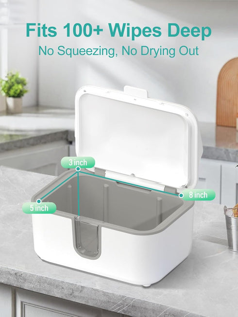 Baby Wipes Warmer, Larger Capacity Wipe Dispenser, Even Heating Diaper Wipe Warmer with Night Light, On/Off Switch