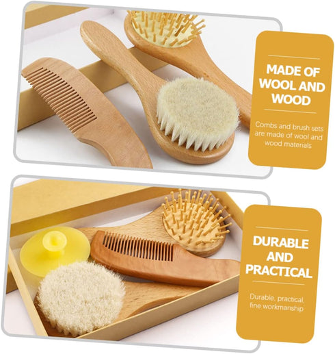 Natural Wool Grooming Kit for Newborns