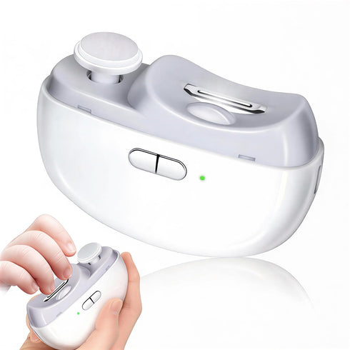 3 1 Trimmer LOQOMI Electric Nail Clipper in Design, Automatic Baby Nail Suitable for Night Lighting During Baby