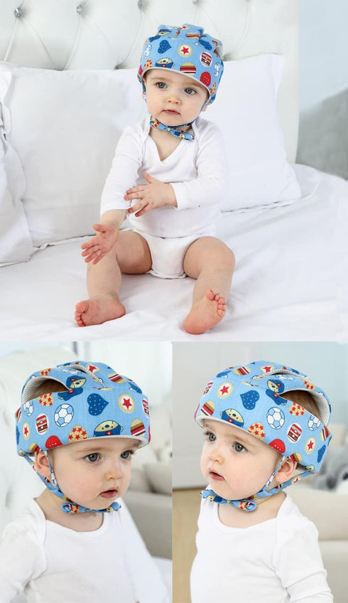 Baby Toddler Walking Helmet, Anti-Collision Head Protector for Crawling, Adjustable Soft Cushion Safety Cap