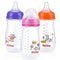 Nuby Tritan Non-Drip Bottles with Anti-Colic Air System: 9oz./270ml, 3 Pack, Purple/Pink/Orange