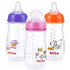 Nuby Tritan Non-Drip Bottles with Anti-Colic Air System: 9oz./270ml, 3 Pack, Purple/Pink/Orange