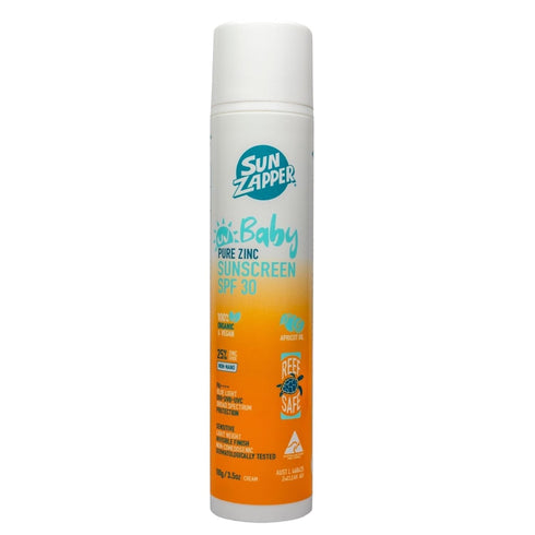 Sun Zapper Baby Pure Zinc Sunscreen SPF 30 Mineral Sunscreen for Babies
