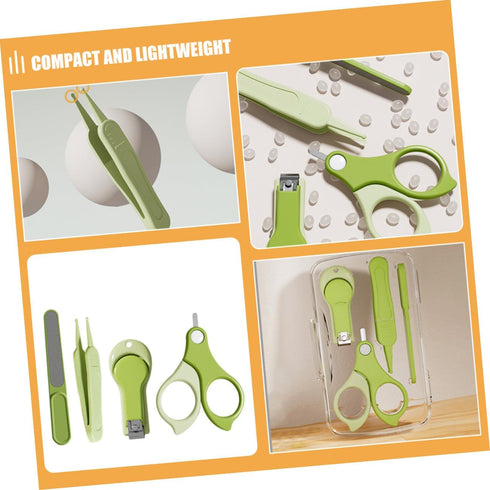 VANZACK Set Trimmer Nail Clipper Fingernail Clippers Newborn Nail Kit with Safety Guard Portable Healthcare