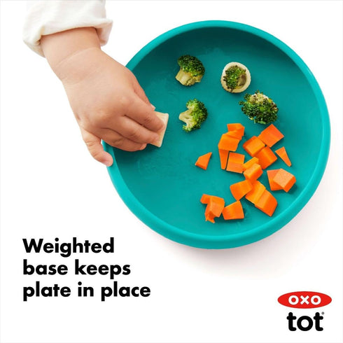 OXO Tot Silicone Plate, Teal