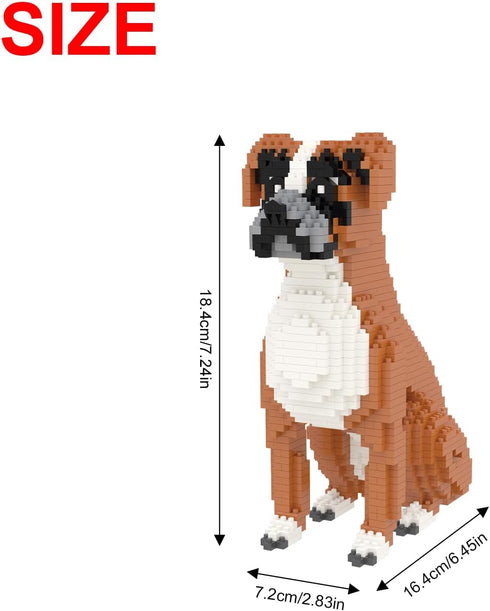 1061 KLJM-02(Boxer) Larcele Micro Dog Building Blocks Mini Pet Building Toy Bricks, Pieces