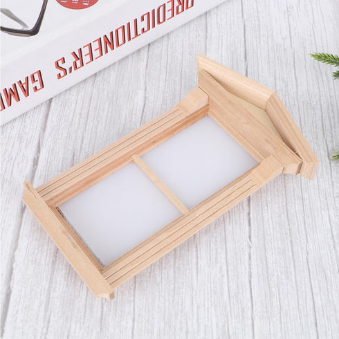 TOYANDONA Mini Toys 2 Pieces Windows Wooden Miniature Scene Doll Home Craft Ornament Doll House Furniture