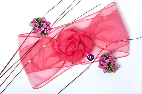 Pack 50 VDS of Organza Chair Sashes for Weddings & Events Dcor | Sheer Shiny Dining Chair Bows for Banquet, Party