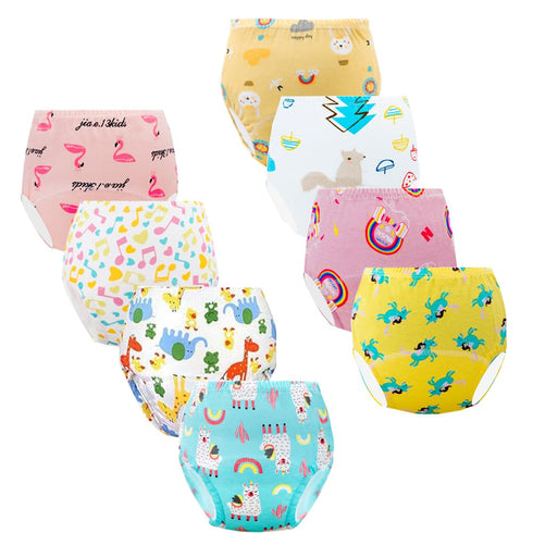 Potty Training Underwear for Girls, Toddler Learning Designs Training Pants(8 Packs, Multi-Colored,