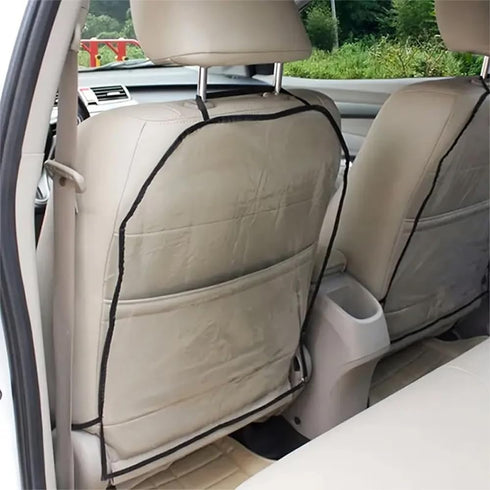 YehVeh 3 Pack Seat Back Protector Clear Plastic Back Seat Cover Waterproof Kick Mats for Kids Feet Stepping on Car