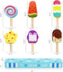 Wooden Ice Cream Toy Set for Kids, Toddler Pretend Play Food Ice Lolly Pops, Educational Gifts for Ages 3-6