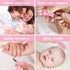 Buachois Set Baby Grooming Kit, Infant Safety Care with Hair Brush Nail Clipper Nose Cleaner Finger Toothbrush Scissor