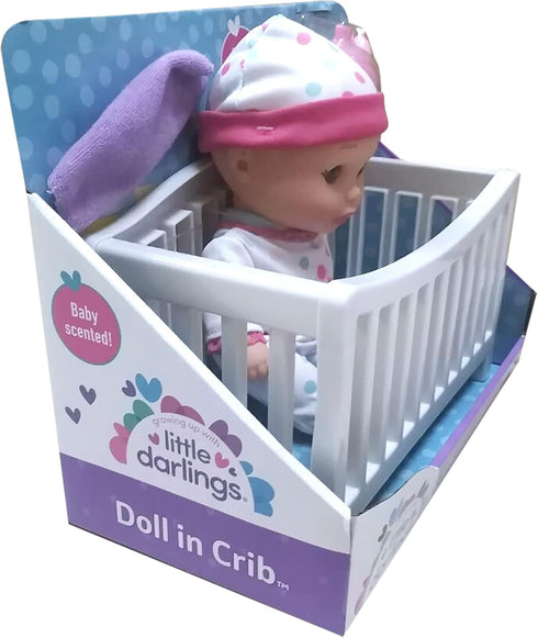 New Adventures Baby Maziuna Magic Nursery - 8" Doll in Crib Playset for Children's Pretend Play