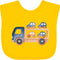 inktastic Toy Car Carrier Truck Illustration Baby Bib