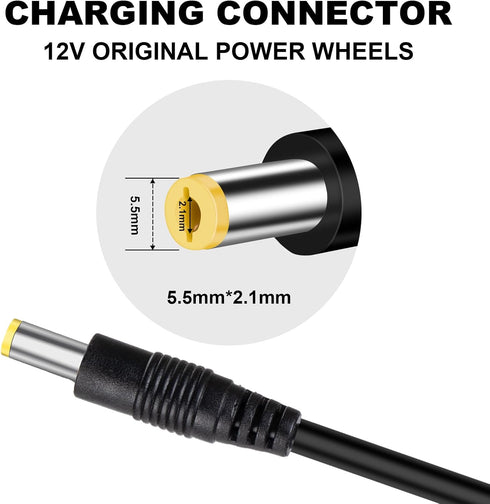 12V Charger for Kids Ride On Car Toys 12 Volt Battery Charger for Wrangler SUV Jeep ATV Mercedes Lamborghini Quad Kidzone Bumper Disney Toy Car 12 volt battery charger for ride on toys
