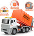 12" 4 Garbage Truck Toys Trash Truck Dump Truck with Garbage Cans, Friction Powered Truck with Sound and Light,Push