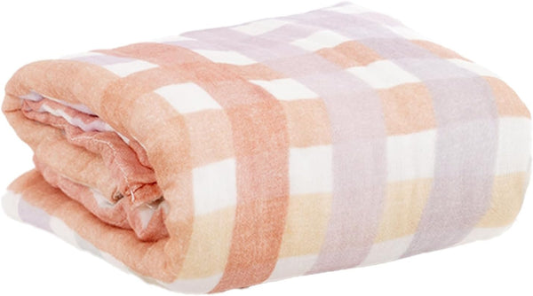 CoolaPeach Muslin Swaddle Blankets 6-Layer Cotton Baby Blankets for Boys & Girls 43"X43"Inches