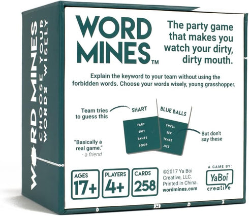 a Dirty Word-Guessing Card Game, Party Games for Adults, Friends, Large Group, Game Night, Bachelorette Party, Adult