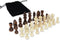 DA VINCI Staunton Wood Chess Pieces - 32 Chessmen with Storage Bag (2.5 Inch King)