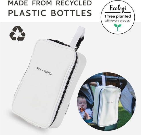 MILK + WATER Double Go Bag - Insulated Baby Bottle Carrier with Dual Compartments - Portable & Durable, Perfect