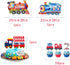 BEOXAGAR 2nd Chugga Chugga Two Two Party Decorations - Train Birthday Cake Topper & Supplies