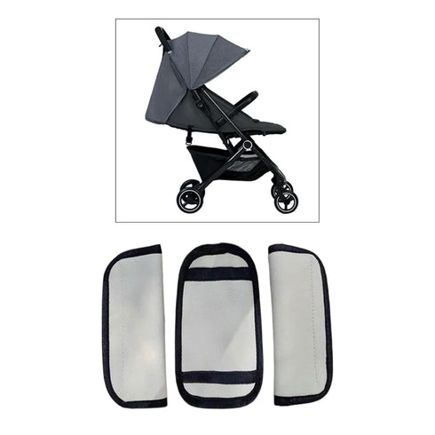 Simhoa Stroller Strap Cover with Crotch Cushion for High Chair, Beige