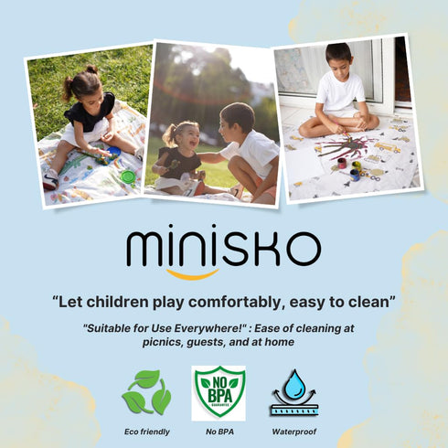 Vehicles | Disposable Splat Mats | Minisko | Under Highchair Splat Mat for Floor | Baby Led Weaning Supplies | Splash