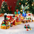 Set-1461PCS Countdown Sets Christmas Train Building Block Surprise Christmas Toys with LED Light Collectible Holiday