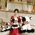Cute Cattle Plush Toy, Cow Year Stuffed Animals Soft Doll for Kids, Birthday Gift (Black and White, 50cm/19inch)